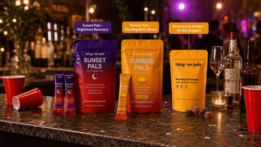 Gummies, Sunset, Sunrise: what to take and when - hangover pals